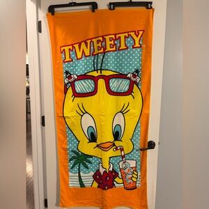 Vintage Tweety Bird Jay Franco/Warner Bros 1986 pristine NWOT beach towel